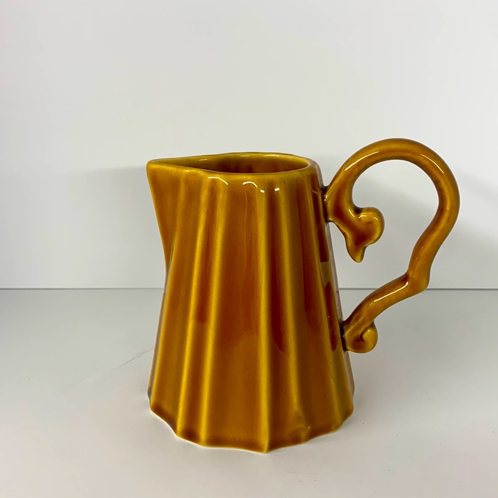 MCM Mid Century Modern Design Creamer Cup Mug Style-Eyes Baum Bros Ceramic Brown
